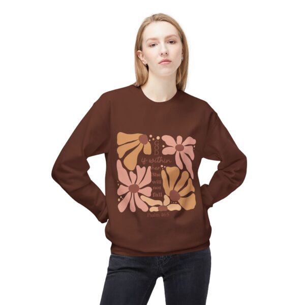 God Is Within Her Fleece Sweatshirt, Cozy Crewneck, Inspirational Gift, Faith-Based Apparel, Unisex Pullover for All Occasions - Image 11