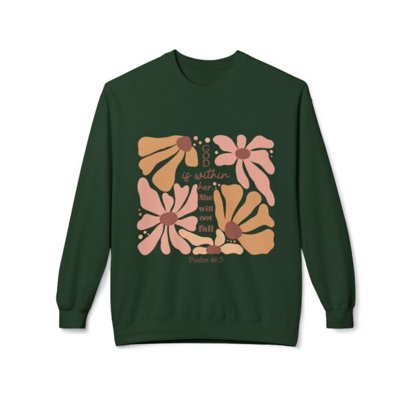 God Is Within Her Fleece Sweatshirt, Cozy Crewneck, Inspirational Gift, Faith-Based Apparel, Unisex Pullover for All Occasions - Image 21