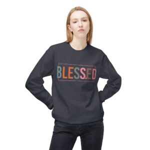Blessed Fleece Sweatshirt, Cozy Crewneck, Inspirational Gift, Faith-Based Apparel, Unisex Pullover for All Occasions