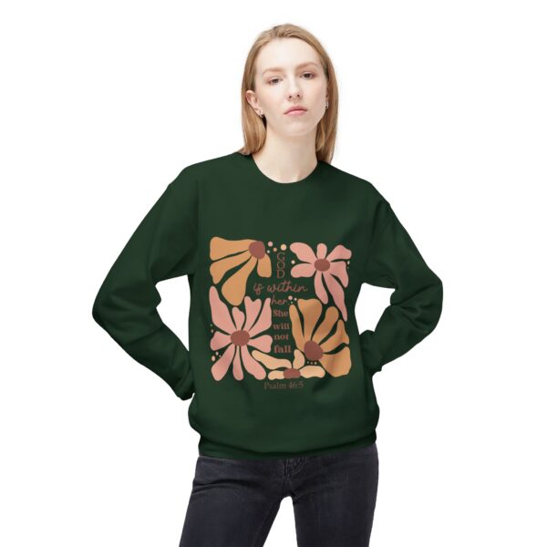 God Is Within Her Fleece Sweatshirt, Cozy Crewneck, Inspirational Gift, Faith-Based Apparel, Unisex Pullover for All Occasions - Image 23