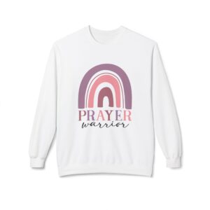 Prayer Warrior Fleece Sweatshirt, Cozy Crewneck, Inspirational Gift, Faith-Based Apparel, Unisex Pullover for All Occasions