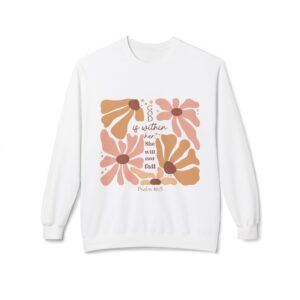 God Is Within Her Fleece Sweatshirt, Cozy Crewneck, Inspirational Gift, Faith-Based Apparel, Unisex Pullover for All Occasions