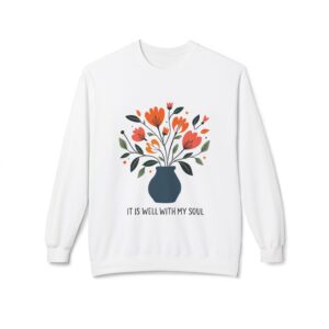 Vase of Wildflowers Minimal Floral Sweatshirt