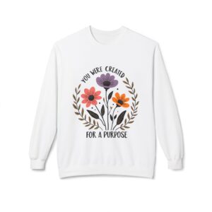 Wildflower Wreath Minimal Floral Sweatshirt